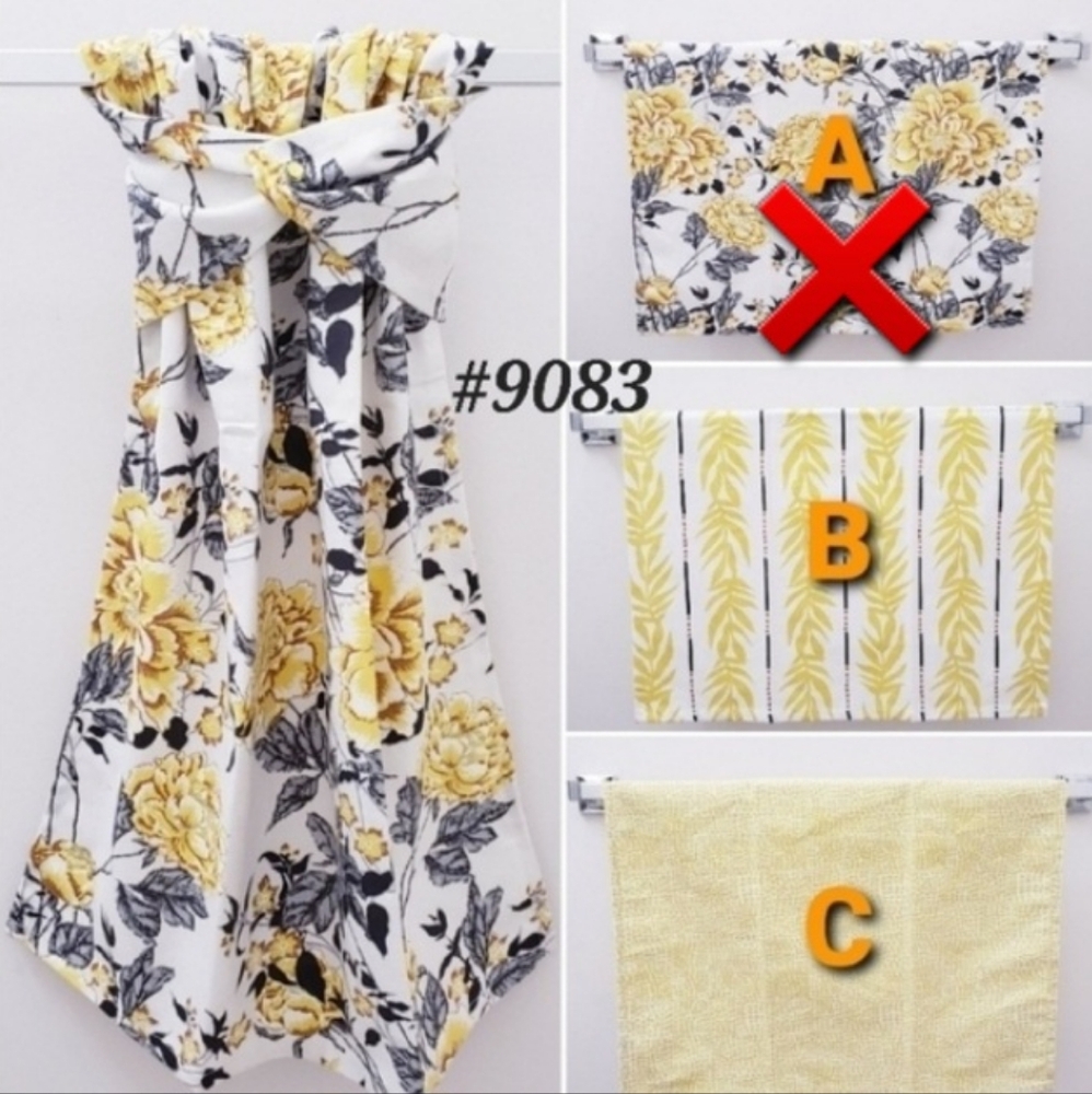 ❤️NEW!❤️ #9083 ■Drew Barrymore Hang'N'Snap HAND Towel 🤍Select Snap